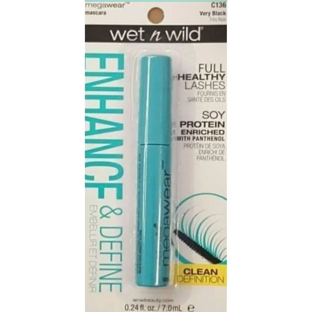 Wet and Wild Enhance and Define Megawear Mascara, Black, 1 Oz, 0.24 Fl Oz Black